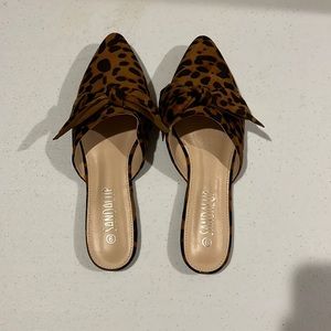 Cheetah Print Mules